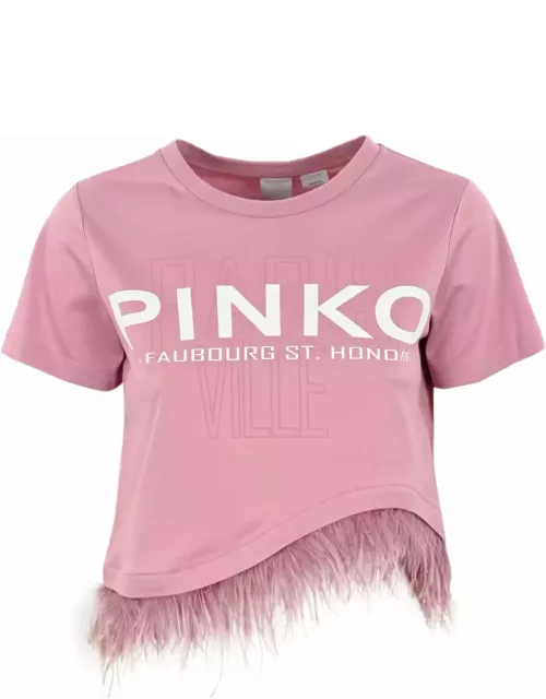 T-shirt Pinko Cities With Feather