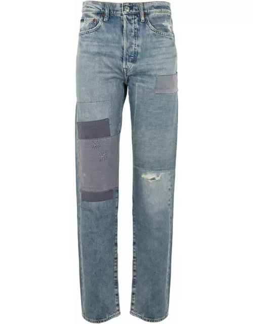 Polo Ralph Lauren Straight Denim Trousers With Patche