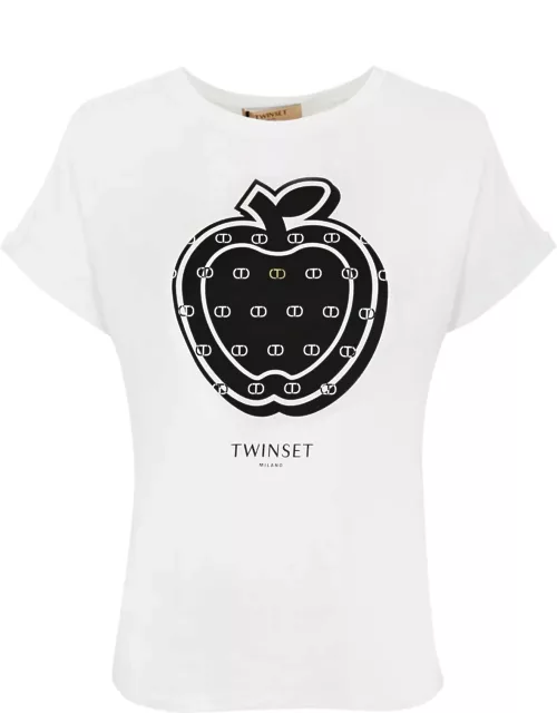 TwinSet T-shirt With Apple Print