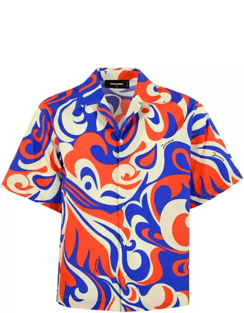 Dsquared2 Abstract Print Short-sleeved Shirt