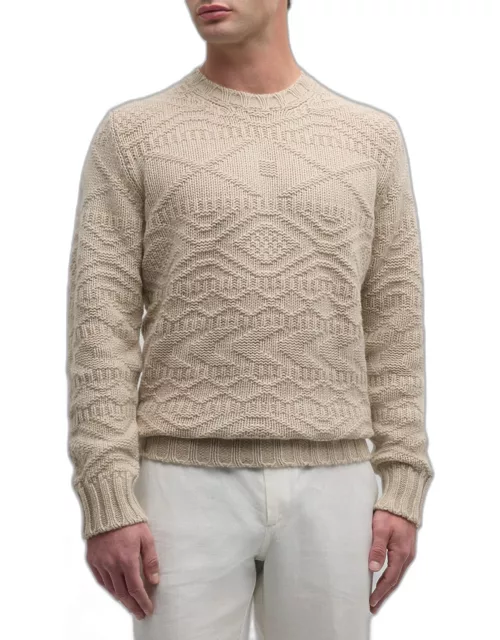 Men's Geometric Cashmere Sweater