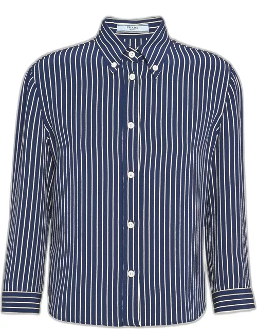 Marocain Stripe Button Down Shirt