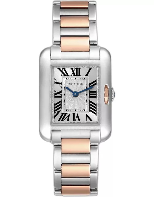 Cartier Tank Anglaise Small Steel Rose Gold Ladies Watch W5310036 30.2 x 22.7 m
