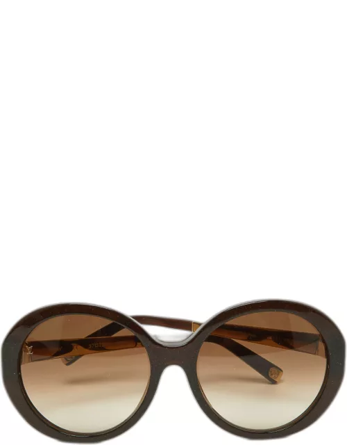 Louis Vuitton Brown Glitter/Brown Gradient Petit Soupcon Round Sunglasse