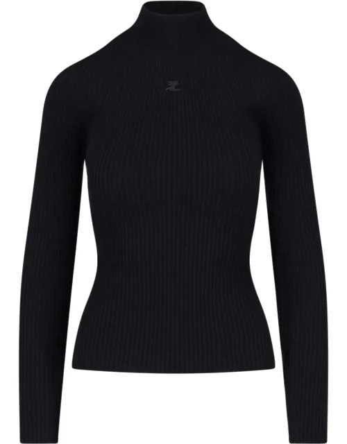 Courrèges Ribbed Turtleneck Sweater