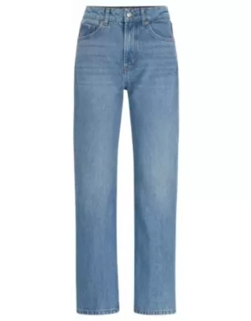 Relaxed-fit jeans in blue denim- Blue Women's Jean
