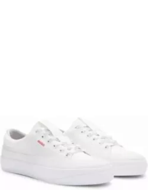 Low-top trainers with branded laces- White Men's Sneaker