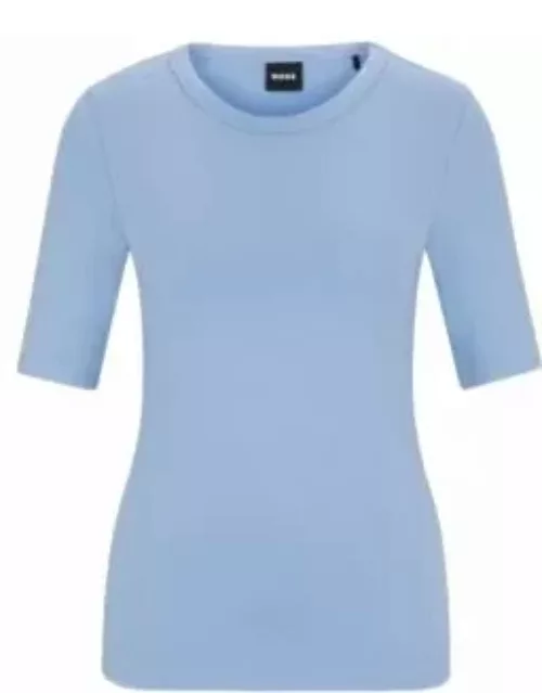 Slim-fit T-shirt in a stretch-modal blend- Blue Women's T-Shirt