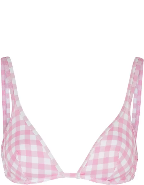Ephemera Gingham Bikini top - Pink