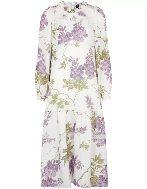 Needle & Thread Wisteria Floral-print Midi Dress - Multicoloured - 6 (UK6 / XS)