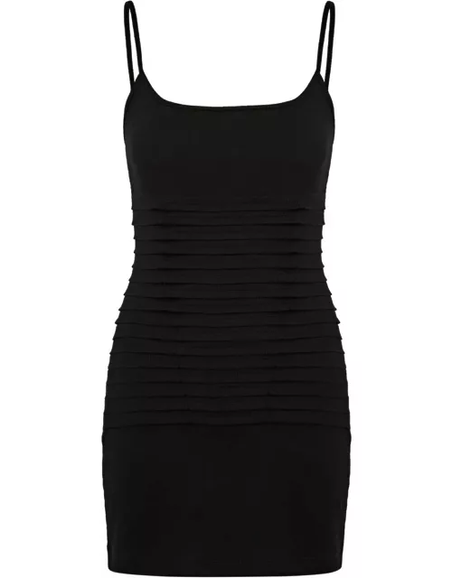 Dion Lee Ribbed Cotton Mini Dress - Black - 8 (UK8 / S)