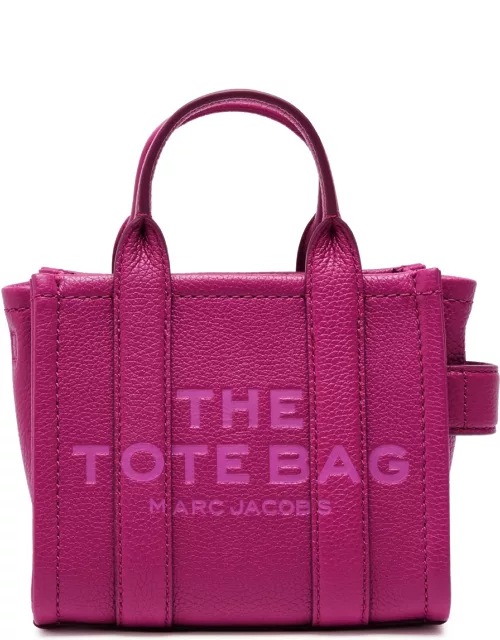 Marc Jacobs The Tote Mini Leather Tote - Dark Pink