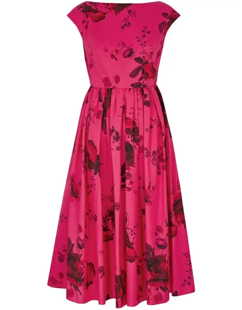 Erdem Floral-print Cotton Midi Dress - Red - 10 (UK10 / S)