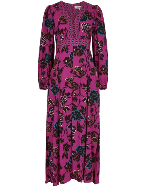 Diane Von Furstenberg Anjali Floral-print Midi Dress - Multicoloured - 4 (UK8 / S)