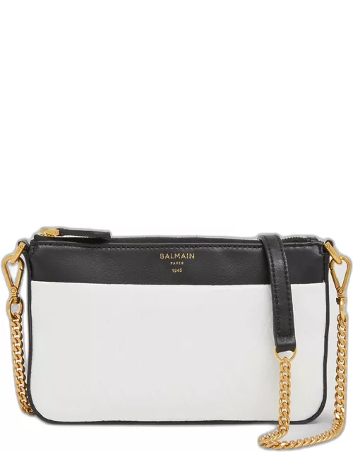 1945 Soft Mini Zipped Crossbody Bag in Embossed Leather