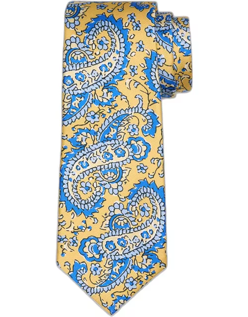 Men's Large Paisley-Print Silk Tie