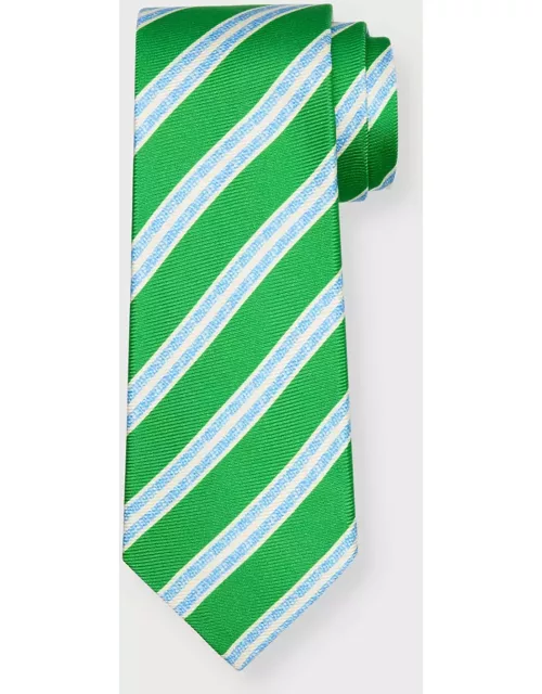 Men's Double-Stripe Silk Tie