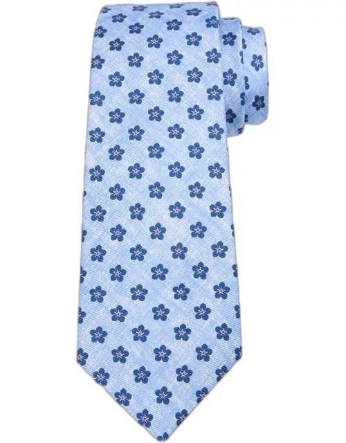 Men's Aligned Flower Silk Tie