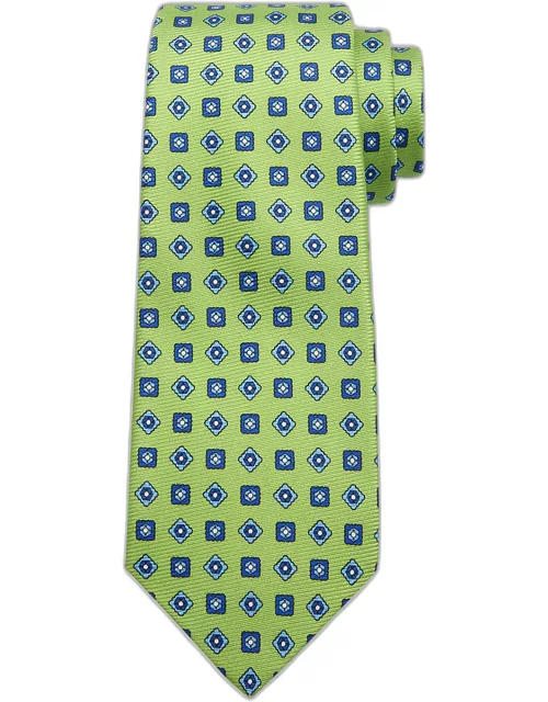 Men's Silk Square-Print Tie