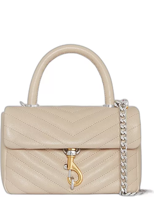 Edie Quilted Leather Top-Handle Bag