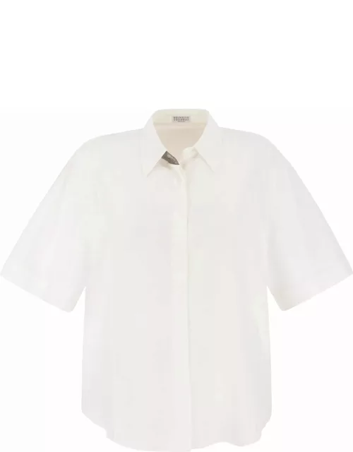 Brunello Cucinelli Silk Crepe De Chine Shirt With Precious Buttonhole
