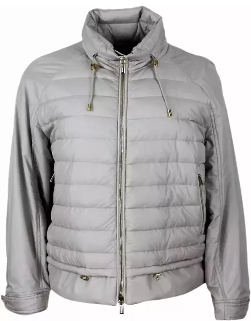 Moorer Lightweight 100 Gram Fine Down Jacket With An A-line Shape And Adjustable Drawstring At The Hem And Neck. Zip Closure