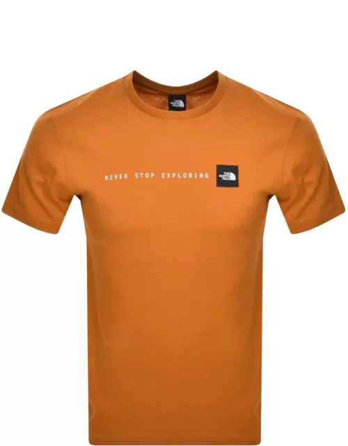 The North Face Logo T Shirt Orange