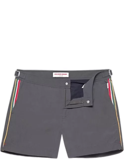 Setter - Shorter-Length Concealed OB Tape Swim Shorts In Piranha Grey