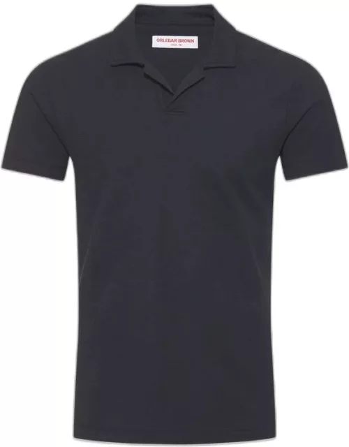 Felix - Resort Collar Cotton-Modal Polo Shirt In Night Iris Blue