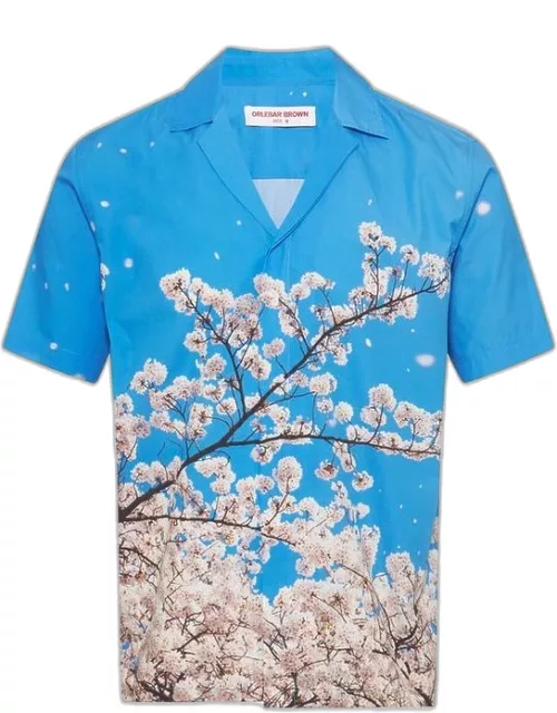 Maitan - Blossom Photographic Print Relaxed Fit Capri Collar Shirt