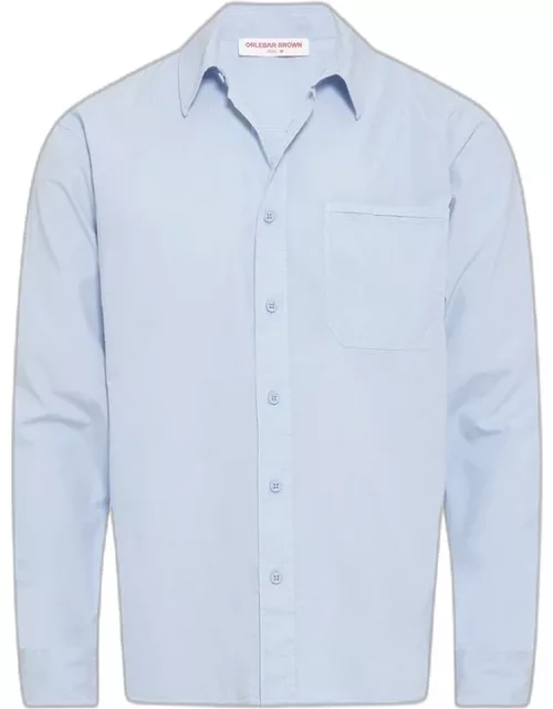 Grasmoor - Relaxed Fit Classic Collar Organic Cotton Shirt In Soft Blue