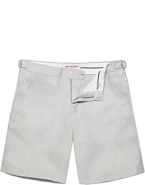 Norwich Linen - Tailored Fit Linen Shorts In White Jade