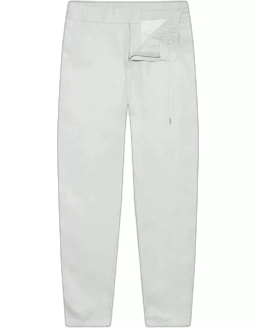 Cornell Linen - Tailored Fit Washed Linen Trousers In White Jade Colour