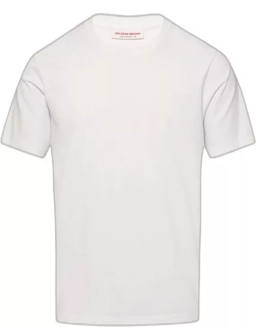 Ob Standard - Relaxed Fit Crease-Resistant Cotton T-shirt In White