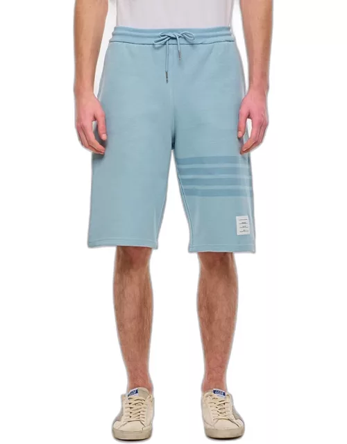 Thom Browne Classic 4 Bar Stripe Cotton Sweat Shorts Sky blue