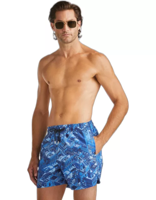 Derek Rose Men's Short Swim Shorts Maui 60 Blue