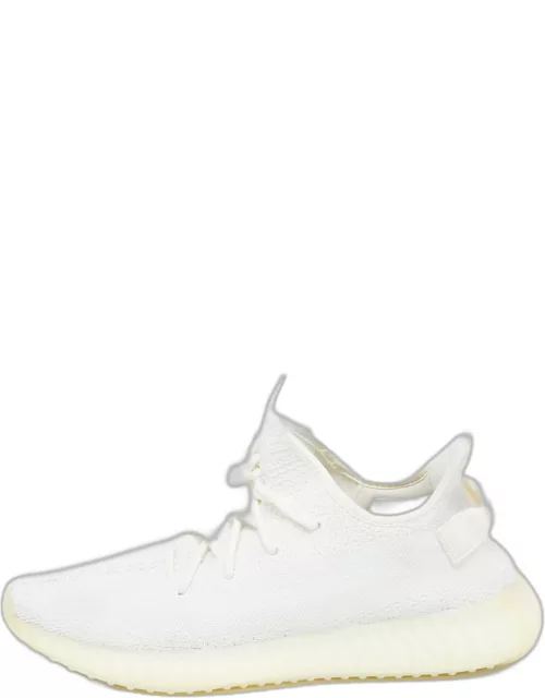 Yeezy x Adidas White Knit Fabric Boost 350 V2 Cream Sneaker