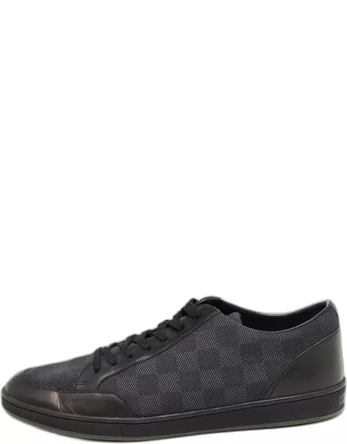 Louis Vuitton Black Damier Graphite Canvas and Leather Offshore Low Top Sneaker