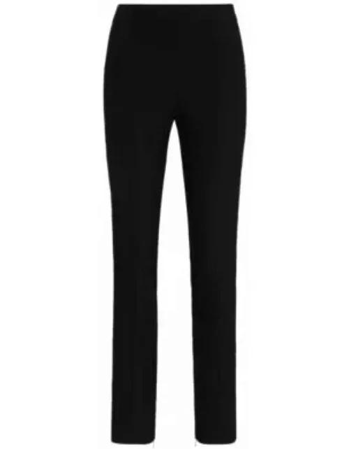 Extra-slim-fit trousers in performance-stretch fabric- Black Women's Formal Pant