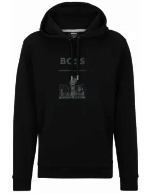 BOSS x NFL hoodie with metallic print- Dark Grey Men's Tracksuit