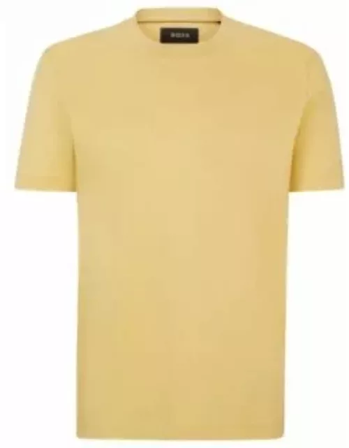 Regular-fit crew-neck T-shirt in mercerized cotton- Light Yellow Men's T-Shirt