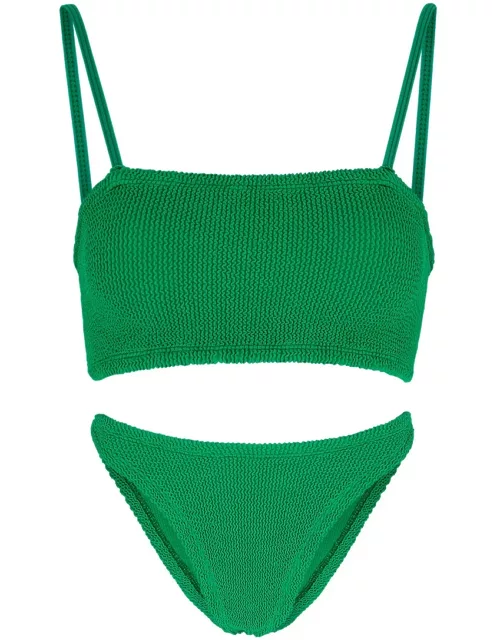 Hunza G Gigi Seersucker Bikini - Green - One