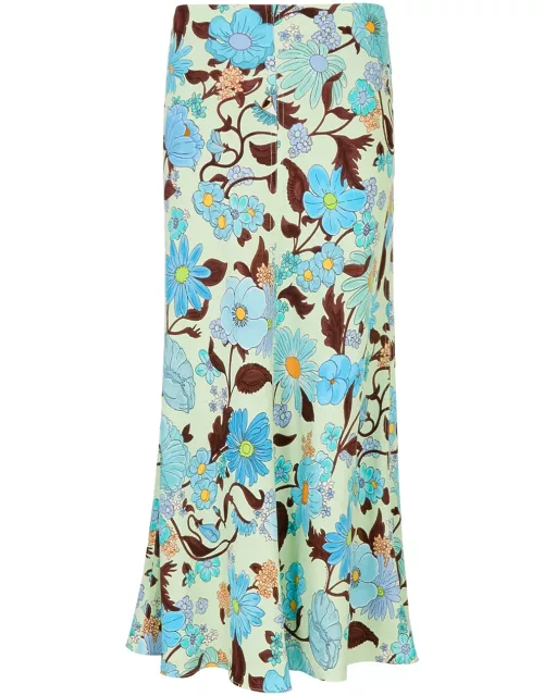 Stella Mccartney Floral-print Cady Midi Skirt - Multicoloured - 42 (UK10 / S)