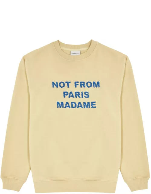 DRÔLE DE Monsieur Nfpm Embroidered Cotton Sweatshirt - Beige