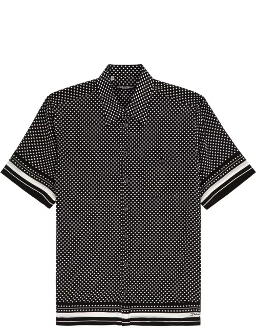 Dolce & Gabbana Polka-dot Print Silk Shirt - Black - 39 (C15.5 / M)