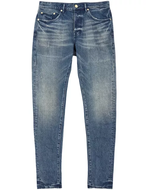 Purple Brand Distressed Skinny Jeans - Indigo - 34 (W34 / L)