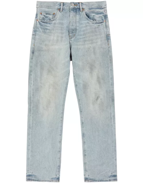 Purple Brand Distressed Straight-leg Jeans - Indigo - 34 (W34 / L)