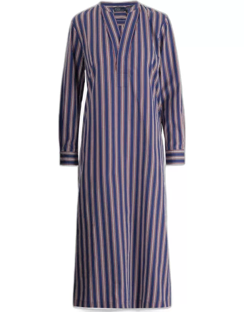 Ralph Lauren Striped Cotton Long Dres