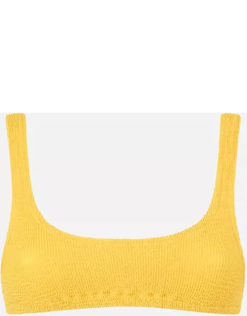 MC2 Saint Barth Woman Yellow Crinkle Bralette Top Swimsuit
