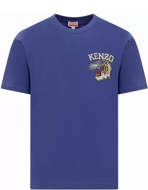 Kenzo Tiger Embroidered Crewneck T-shirt